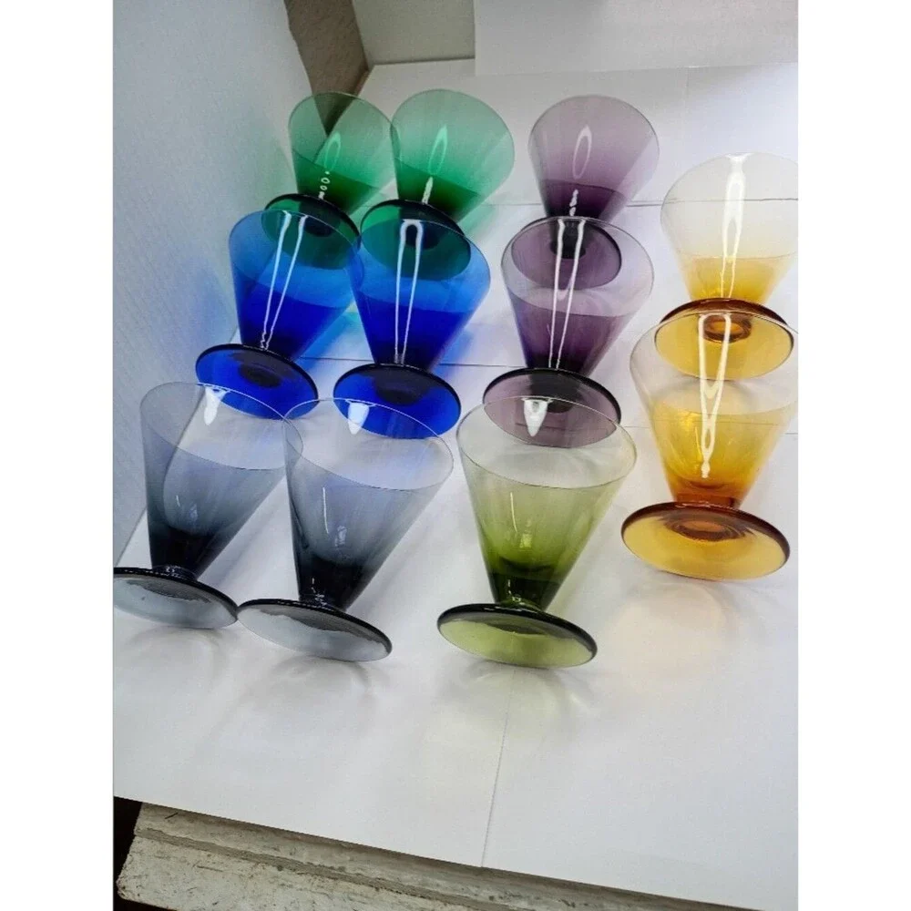 11 Max Verboeket Fruit Juice Drinkware Glassware Cocktail Multi-colored  RARE